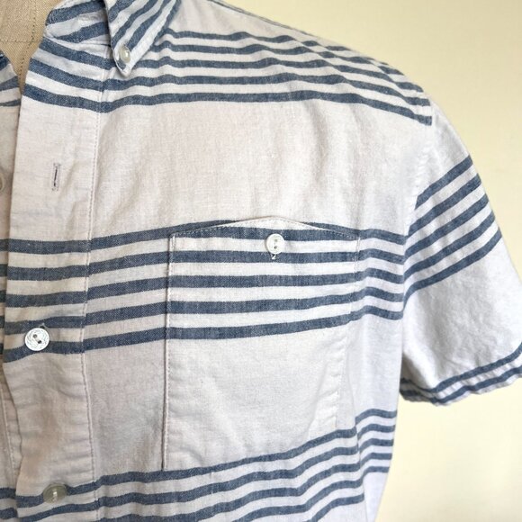 SLVDR - Striped Shirt - Pullover -1/4 Button Up -Short Sleeve - XL Half Placket - Picture 5 of 10